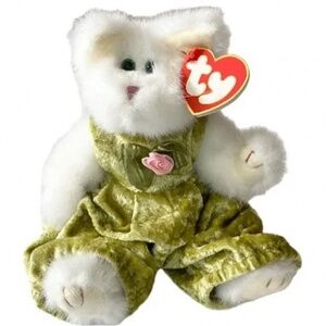 TY Attic Treasures Katrina Cat Plush 8” 🕰️ Feline Fine | Green Velvet Outfit|